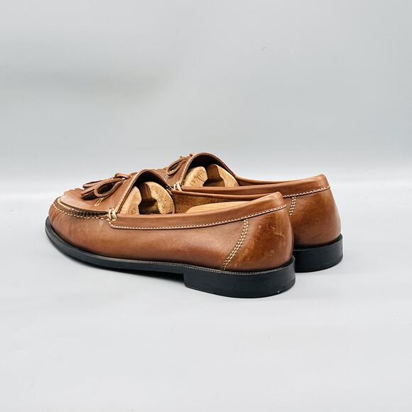 Cole Haan Shoes Men 10 Brown Leather Tassel Loafers Slip On Dress Classic main image 4